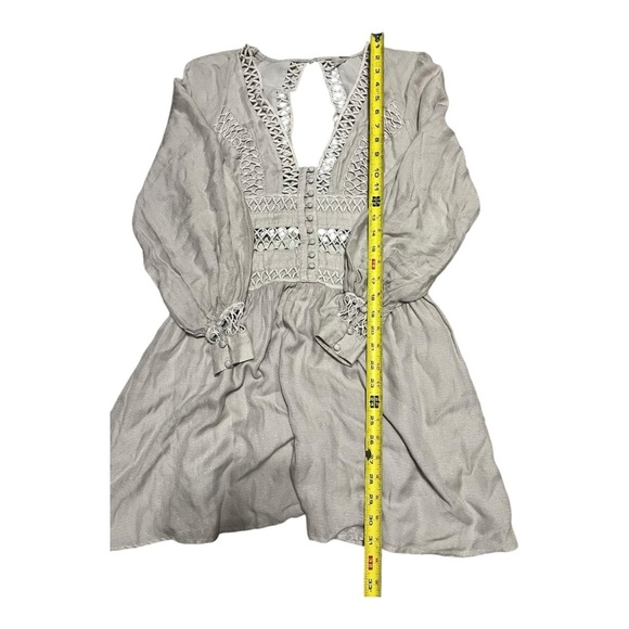 Free People I Think I Love You Crochet Inset Mini Dress - Picture 9 of 10